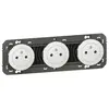 LEGRAND Triple prise de courant 2P+T Surface DOOXIE 16A précâblées finition blanc