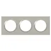 Legrand - Plaque de finition carrée 3 Postes - Dooxie Plume - 600823