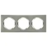 Legrand - Plaque de finition 3 postes - Dooxie finition Inox brossé