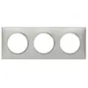 Legrand Plaque decorative dooxie 3 postes aluminium