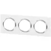 LEGRAND Plaque de finition triple Dooxie Blanc chrome
