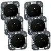 Legrand - Lot de 6 prises de courant 2P+T 16A à composer Dooxie - Noir