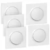Lot de 5 interrupteurs va-et-vient complet, LEGRAND Dooxie, blanc