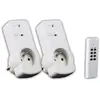 OTIO - Lot de 2 prises 10A 2P+T télécommandées avec télécommande - Blanc