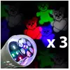 Lot 3 Ampoules LED E27 projecteur motifs BEARS Eclairage enfants