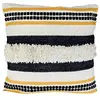 Coussin en coton 45x45 cm macrame patna jaune, par Soleil d'Ocre