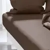 Soleil D'ocre Drap Housse Uni 90x190 Cm Zzz Chocolat