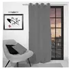 Soleil d'ocre RIDEAU A OEILLETS 135x250 cm ALIX gris Infroissable