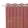 Soleil d'ocre, Alix Voilage à Oeillets, Polyester, Rouge, 135x250 cm