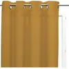 Voile à oeillets en coton 135x250 cm cm panama jaune, par Soleil d'Ocre