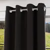 Soleil d'ocre, Eclipse Rideau 100% occultant, PVC, Noir, 135x180 cm