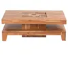 Bois et Chiffons - Table basse carrée acacia kavish marron - 100x100x40 cm T.U
