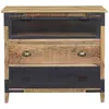 Commode 3 Tiroirs bois brut et métal Manguier Farm