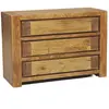 Bois et Chiffons - Commode bois strié acacia verone marron - 110x45x76 cm T.U