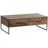BOIS & CHIFFONS Table basse 2 tiroirs Manguier Stockholm