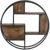 Etagere bois metal ronde Manguier Stockholm