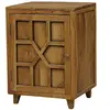 Bois et Chiffons - Chevet arabesque bois acacia punjab marron - 45x40x62 cm T.U