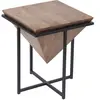 Bois et Chiffons - Bout de canapé bois et métal acacia sirocco marron - 40x40x50 cm T.U
