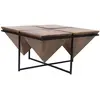 Table basse pyramide bois et métal Acacia Sirocco