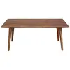 Table basse plateau sculpté bois massif Manguier Adir