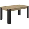 CaliCosy GAMI Table à Manger Extensible Tando 160/200cm - chêne/Noir