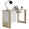 Camif Bureau avec 1 porte effet bois clair et blanc