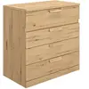 Commode 4 tiroirs - GAMI - CYRUS - Bois - Marron - Contemporain