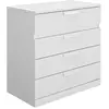 Commode 4 tiroirs - Naturel - Cyrus - GAMI - Blanc - Meuble de chambre