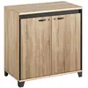 Rangement bas 2 portes - GAMI - MAMBO - Marron - Laqué - L:80 H:82 P:46