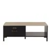 Table basse rectangulaire MANCHESTER coloris noir/chêne