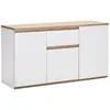 CAMIF Bureau d'angle extensible gibral 155x136cm - blancdécor de chêne