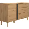 Gami Commode 3 tiroirs effet bois clair