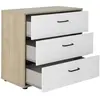Calicosy Commode 3 tiroirs ERWAN W coloris blanc