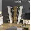 Gami Bibliothèque epura séparateur de pièce effet bois chêne mat