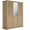 Gami Armoire 3 portes effet bois clair