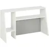 Bureau + surmeuble ELIE coloris gris/ blanc