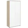 BUT Armoire 2 portes ALBORG imitation chêne et blanc
