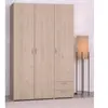 Parisot Armoire VARIA - Décor chêne - 3 portes - 2 tiroirs - 120,3 x 185 x 51,3