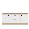 Buffet TV 2 portes SOPHIA coloris chêne et blanc