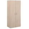 Armoire de chambre - EASY LIFE - Chêne - 2 portes - 80,2 x 180 x 49,7 ...