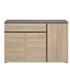 Enfilade 3 portes FUMAY coloris chêne brut et béton