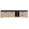 Parisot Meuble TV HELMA - 2 tiroirs et 2 portes - L 182 x H 43 x P 40 cm