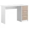 Bureau ESSENTIEL PARISOT 3 tiroirs Décor chêne et blanc