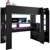 Parisot Lit mezzanine 90x200 cm ONLINE avec bureau, LEDS et double prise USB