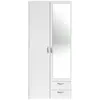 Parisot Armoire 2 portes dont 1 avec miroir et 2 tiroirs L81cm DAISY 2 