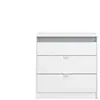 Commode 3 tiroirs PIROUETTE coloris blanc