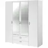 Parisot Armoire 4 portes 2 tiroirs 1 miroir L160cm DAISY blanc Taille unique