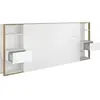 Parisot Tête de lit avec chevets mista - 160 cm - blanc et chêne 3199TETE
