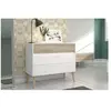 BUT Commode 3 tiroirs ALBORG blanc et imitation chêne