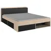 Lit adulte COMBO 140x190/200 cm - Chêne et noir - 3 Tiroirs - PARISOT